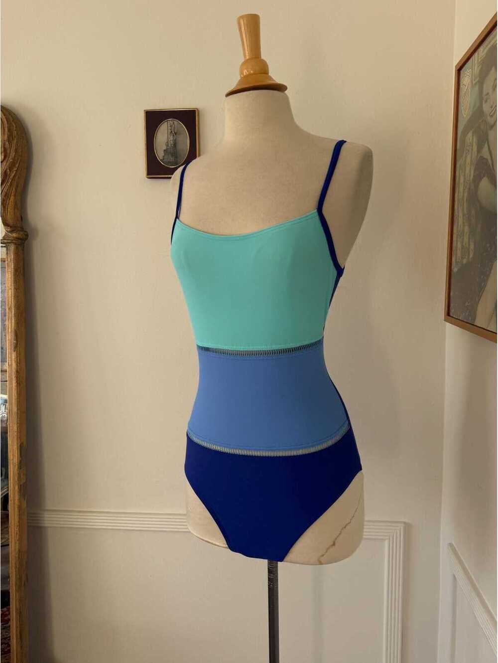90s Colorblock One-Piece Swimsuit
